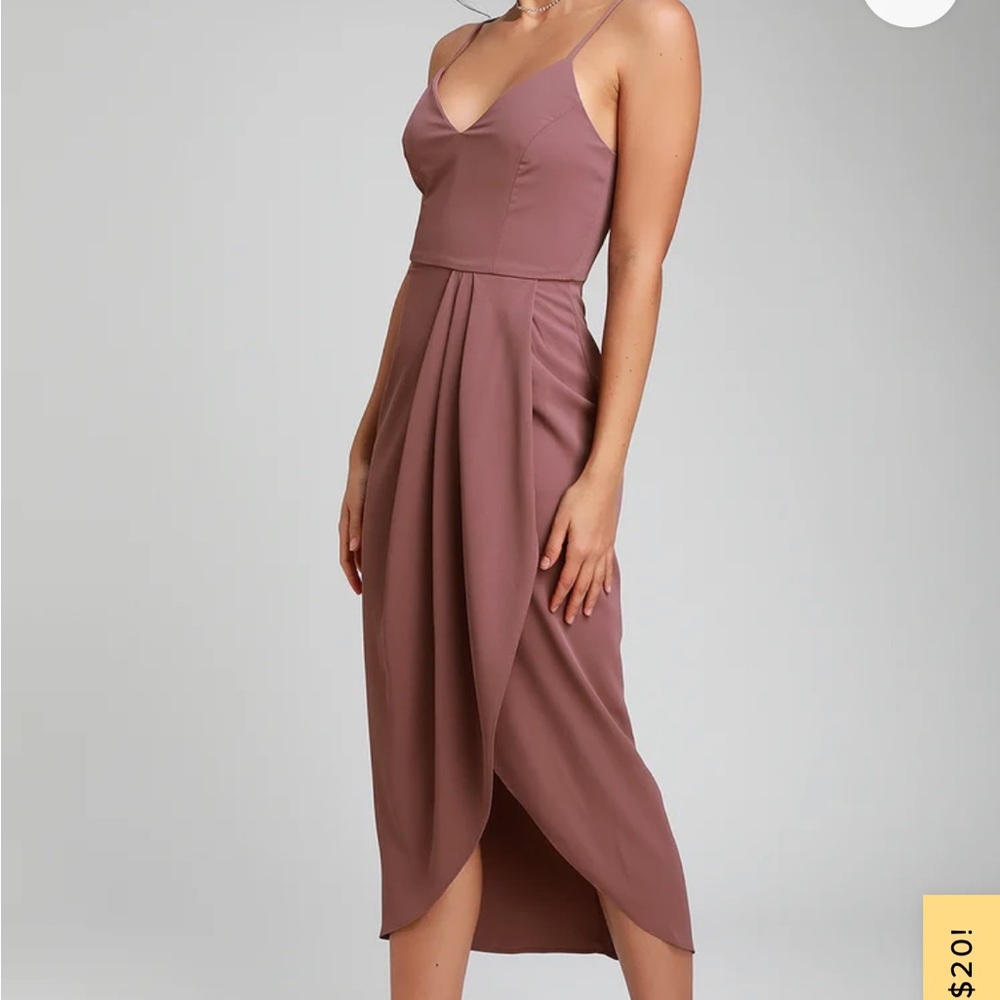 Mauve Reinette Tulip Midi Dress, Medium, great condition!